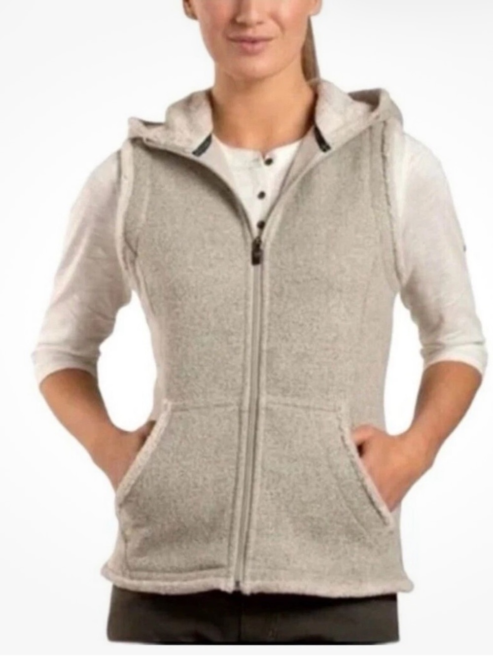 Kuhl Alfpaca Hooded Zip-Up Fleece Vest Women’s Sz S - Picture 1 of 9